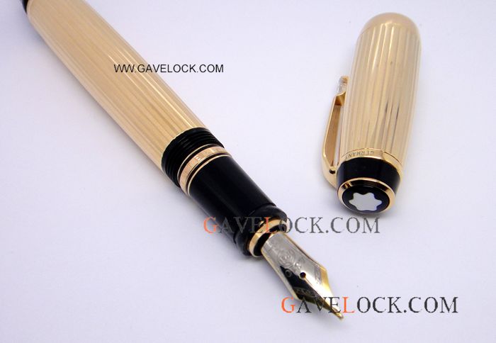 Super AAA Copy MontBlanc Boheme Gold-Plated Rouge Fountian Pen
